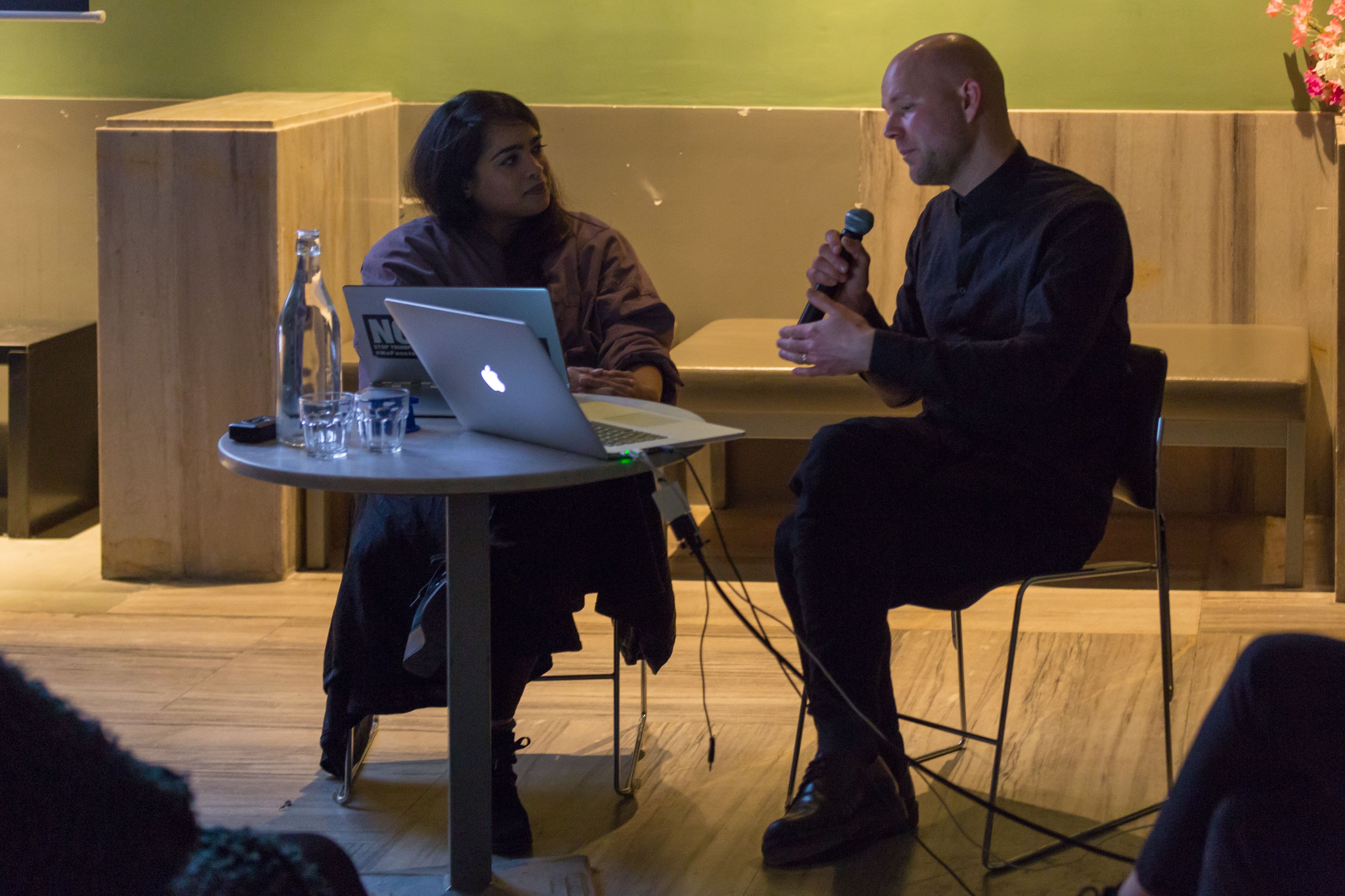 Critic Nora Khan in conversation with Harm van den Dorpel